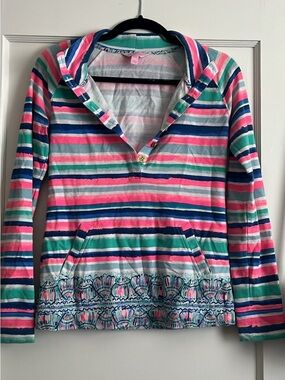 Lilly Pulitzer Striped Pullover in Pink, Blue & Green